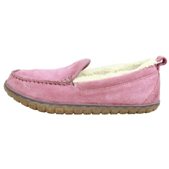 L.L. Bean Shoes - LL Bean Pink Suede Slip On Fleece Lined Mountain Moccasin Slippers Size 8 M